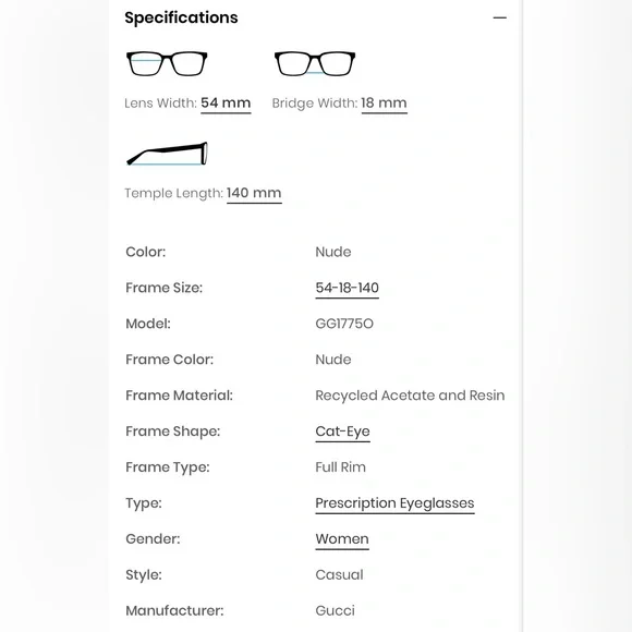 Gucci Optical Glasses - GG17750